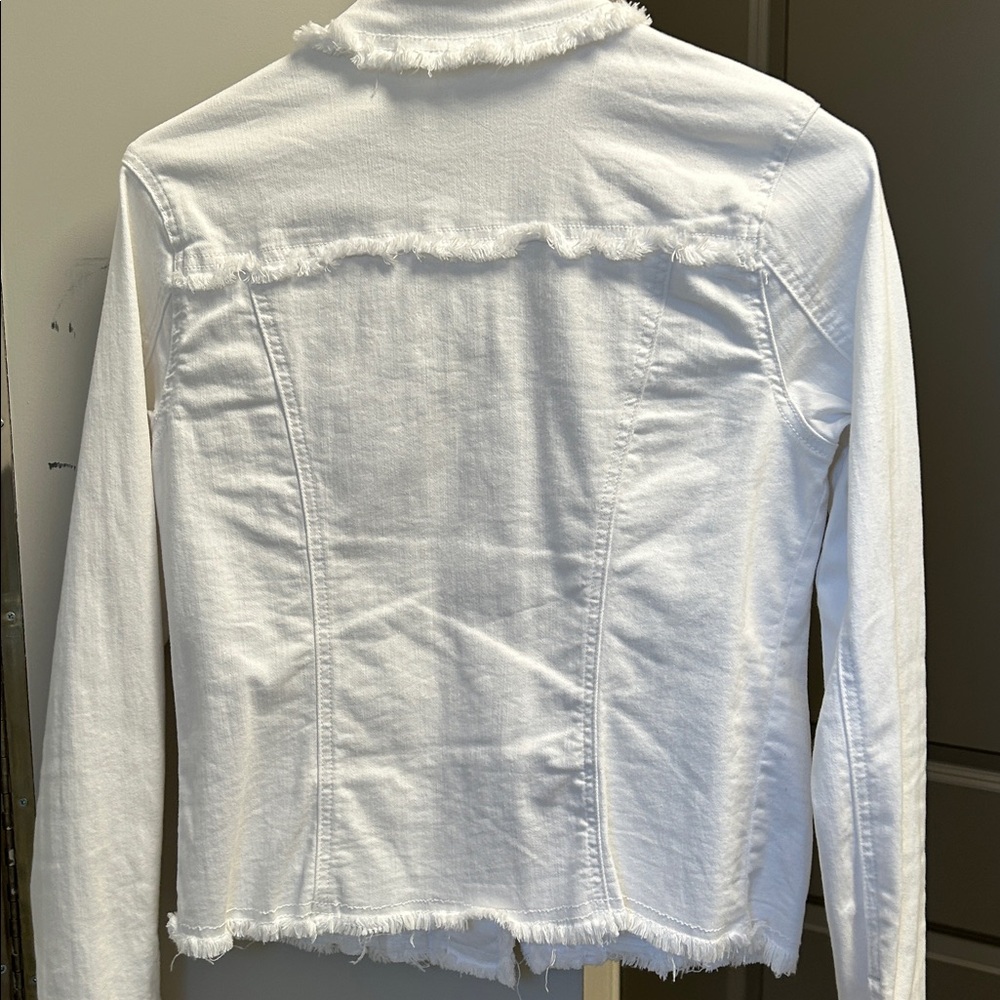 Charlie BWhite Frayed Denim Jacket - Picture 4 of 6
